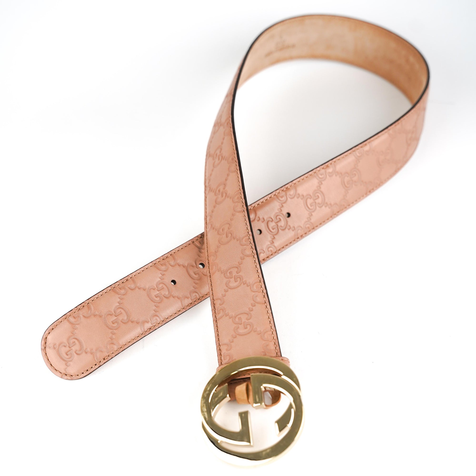 Leather belts/suspenders Gucci Pink in Leather - 27949374