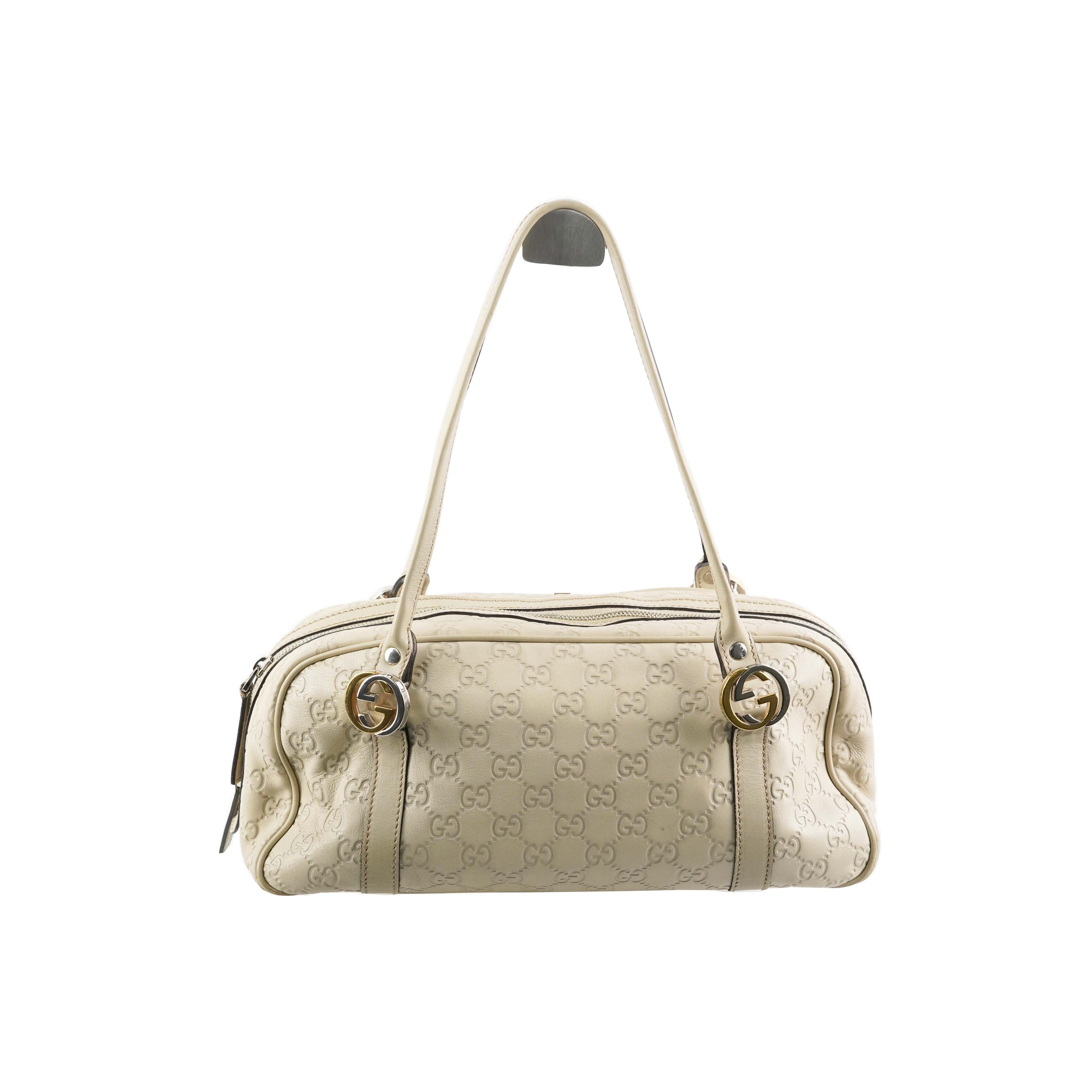Gucci Guccissima Twin Shoulder Bag Off-White – THE PURSE AFFAIR