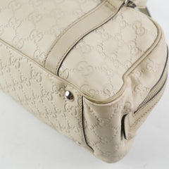 Gucci Guccissima Twin Shoulder Bag Off-White