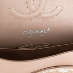 Chanel Patent Medium Classic Flap Beige