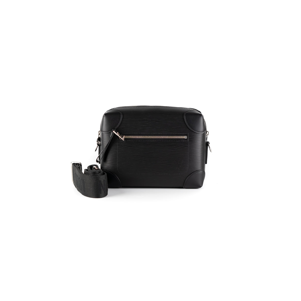 Louis Vuitton Supple Trunk Messenger Bag EPI Leather Black