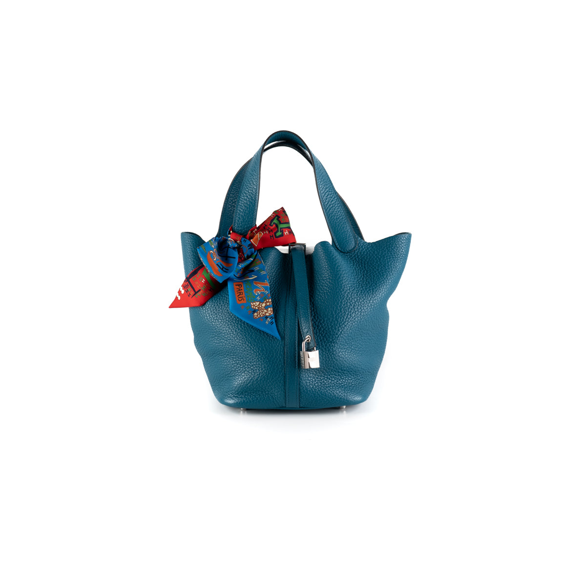 Ginza Xiaoma - Picotin Lock PM in Blue Frida Clemence