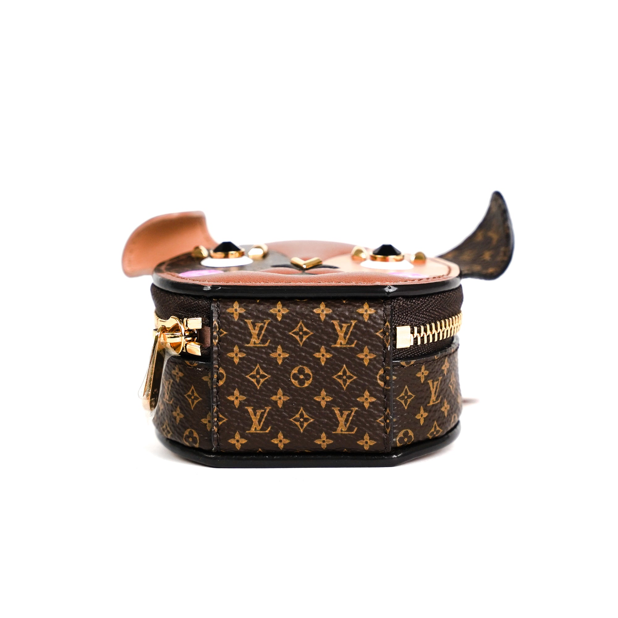 Louis Vuitton Brown Monogram Dog Bag Charm Holder – The Closet