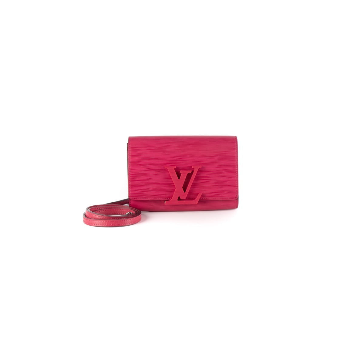 Louis Vuitton Louise Epi Clutch With Strap Pink - THE PURSE AFFAIR