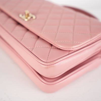Chanel Quilted Lambskin Seasonal Top Handle Bag Pink