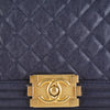 Chanel Quilted Caviar Old Medium Navy Boy