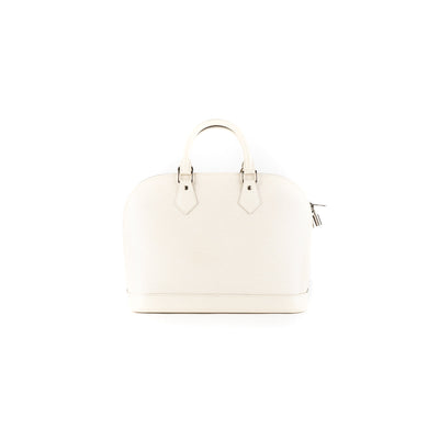 Louis Vuitton Alma PM EPI Leather White - THE PURSE AFFAIR
