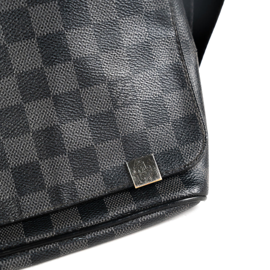 Shop Louis Vuitton DAMIER GRAPHITE 2022-23FW Leather Crossbody Bag