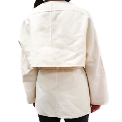 Hermes Cashmere Coat 36 White - two pieces