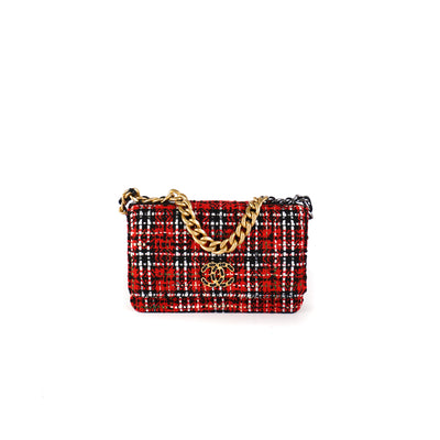 Chanel WOC Tweed Red