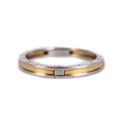 Bvlgari B.Zero1 Two Tone Bangle 18k Steel & Yellow Gold