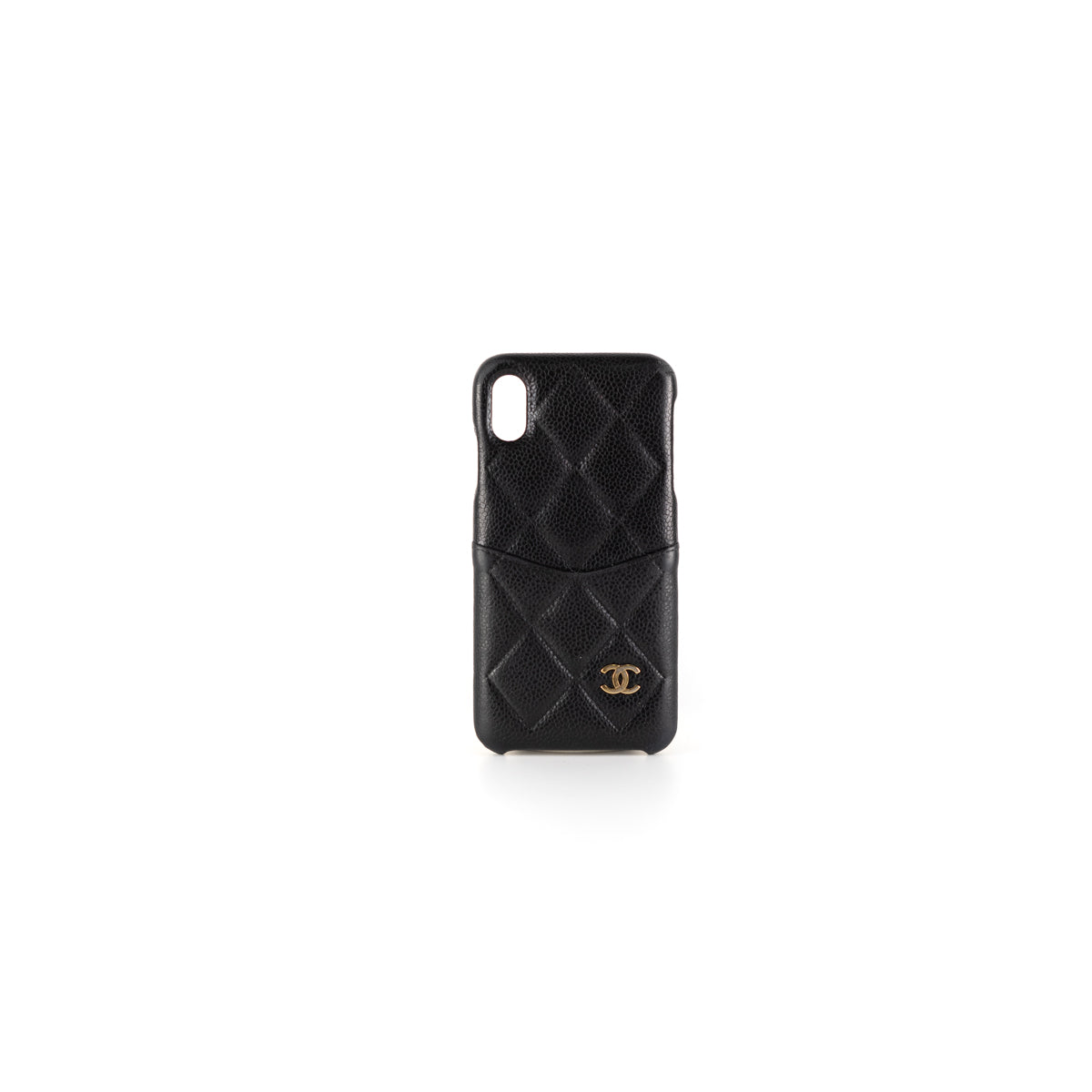 Chanel Quilted Caviar iPhone XS Max Case Black - THE PURSE AFFAIR