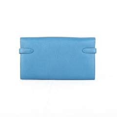 Hermes Kelly Wallet Blue