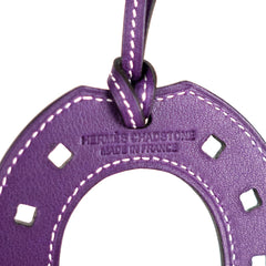 Hermes Horseshoe Bag Charm Purple