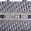 Dior Book Tote Small Blue Dior Oblique Embroidery