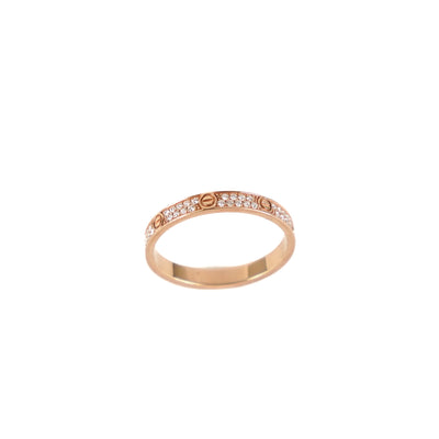 Cartier Love Ring Diamond Pave PG Size 53