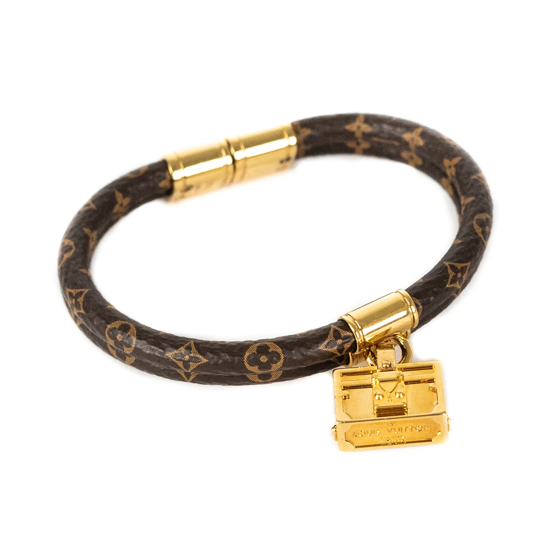 LOUIS VUITTON Monogram Petit Malle Charm Bracelet 17 956983