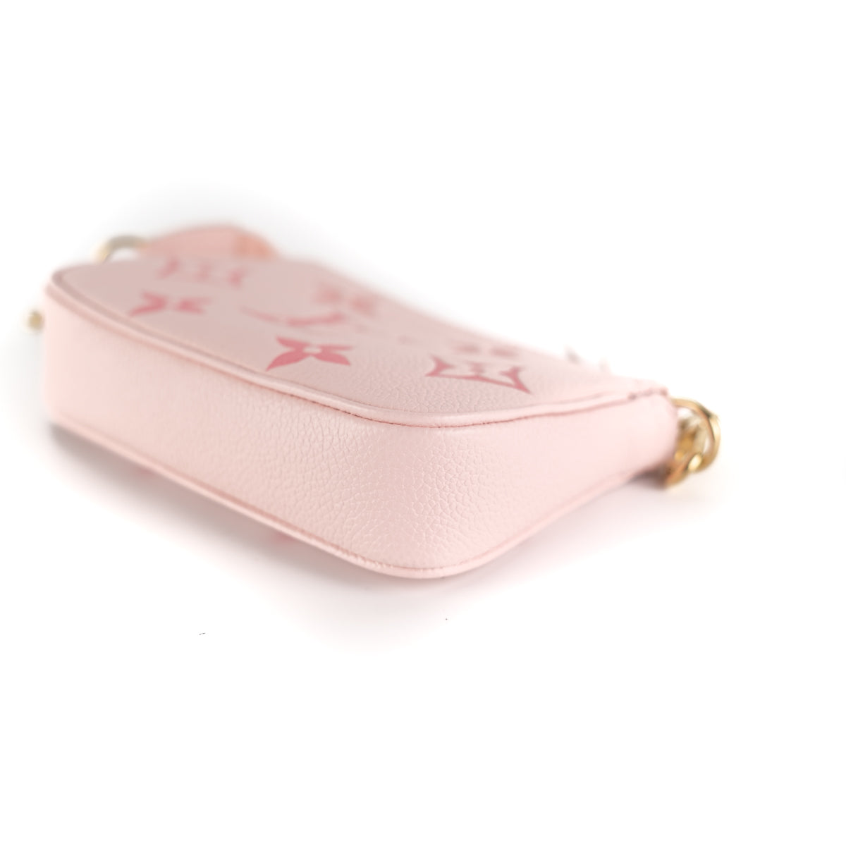 🔥NEW LOUIS VUITTON Mini Pochette Chain Wallet Monogram Pink By The Pool  RARE!