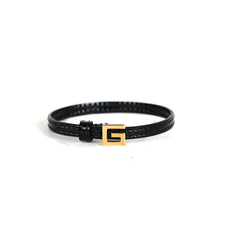 Gucci Leather Bracelet with Square G