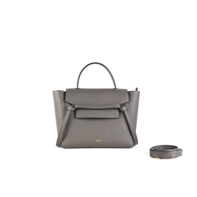 Celine Mini Belt Bag in Grained Calfskin Grey