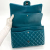 Chanel Quilted Maxi Classic Double Flap Dark Teal
