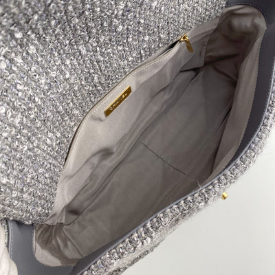 Chanel Tweed 19 Maxi Bag Grey