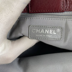 Chanel Cerf Tote Large Bag Burgandy