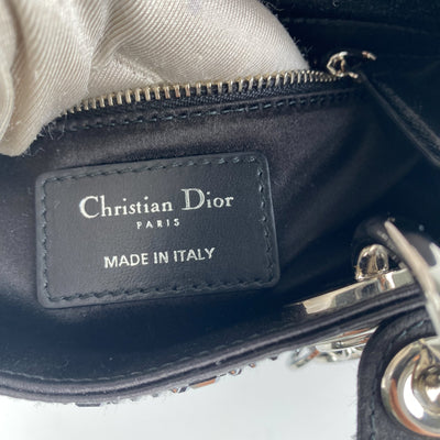 Dior Mini Lady Satin Bag Black