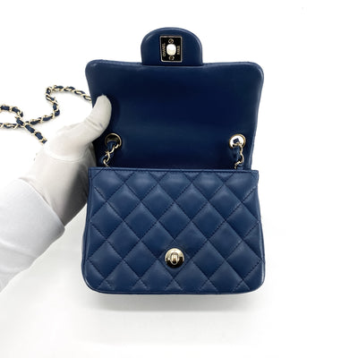 Chanel Quilted Square Mini Aegean Blue