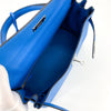 hermes blue hand bag inside