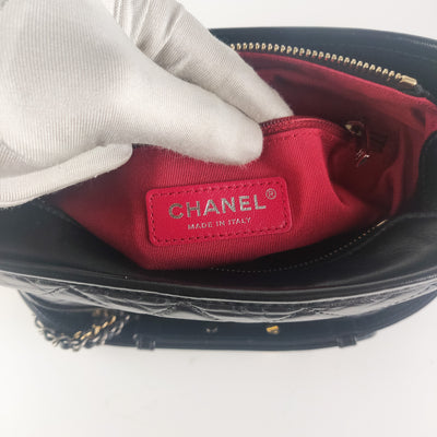 Chanel Quilted Small Gabrielle Hobo Black