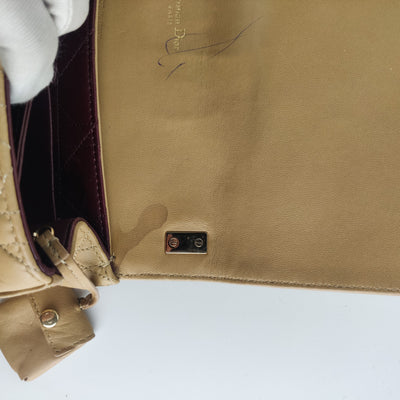 Dior Miss Dior Crossbody Bag Lambskin Leather Beige