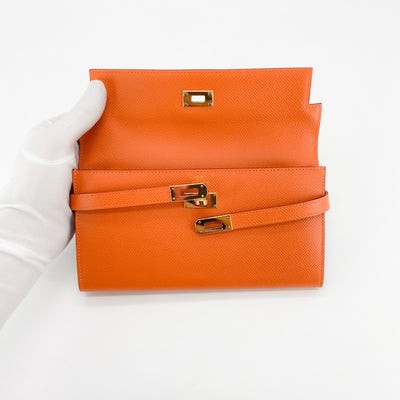 Hermes Orange Kelly Wallet - THE PURSE AFFAIR