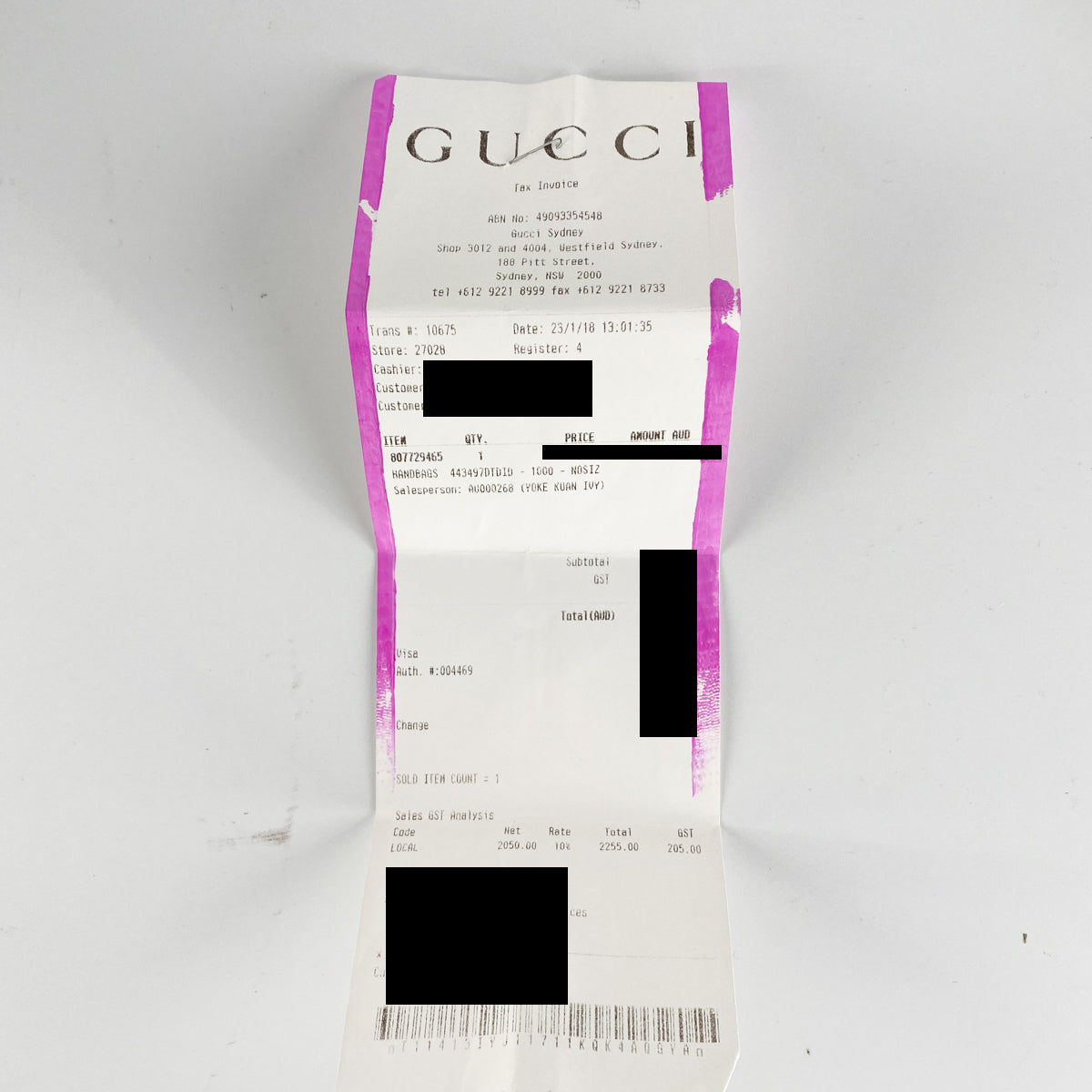 Gucci return no receipt Clearance