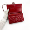 Chanel Quilted Wallet on Chain WOC Red
