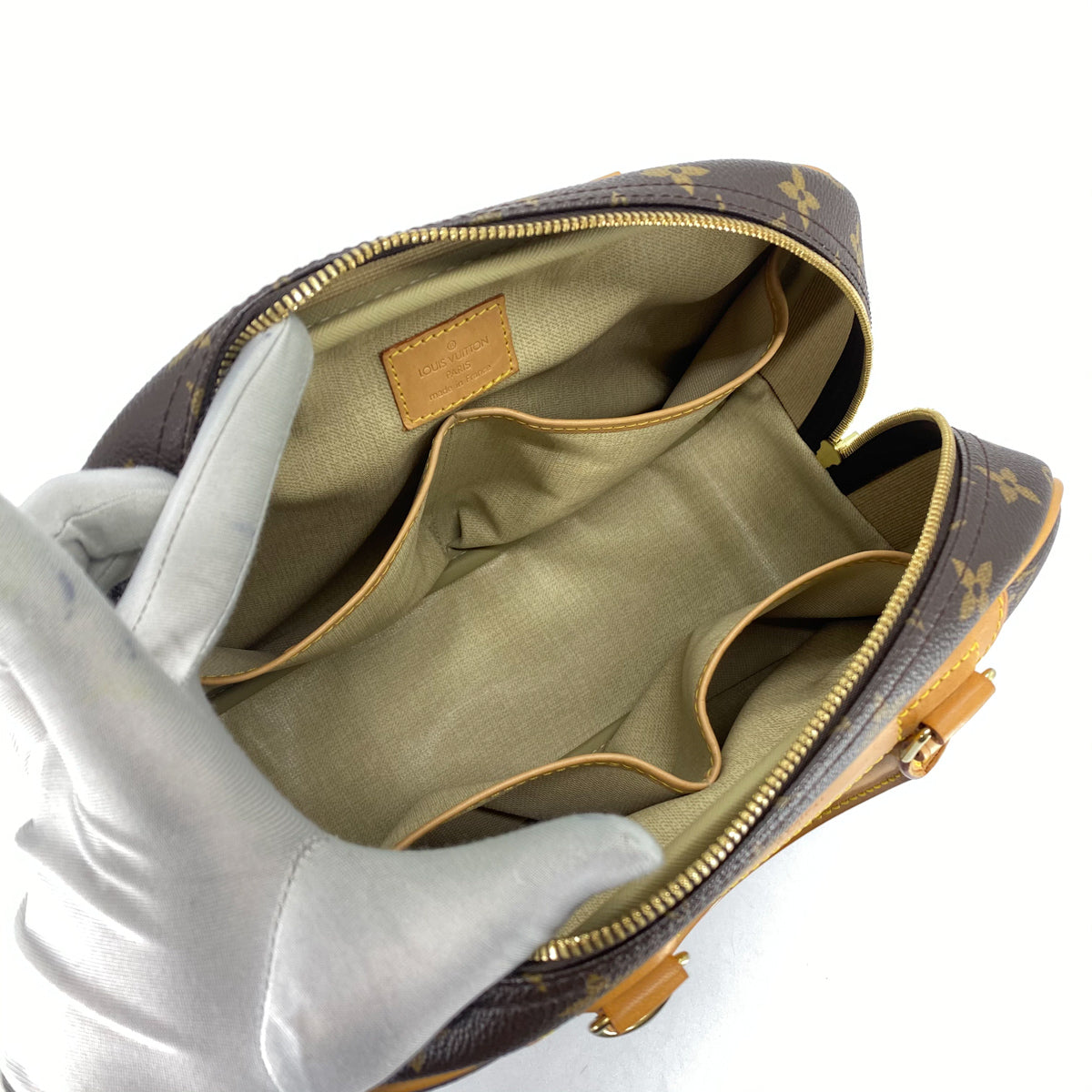 Authentic Louis Vuitton Monogram Trouville Handbag Tote Bag #17195