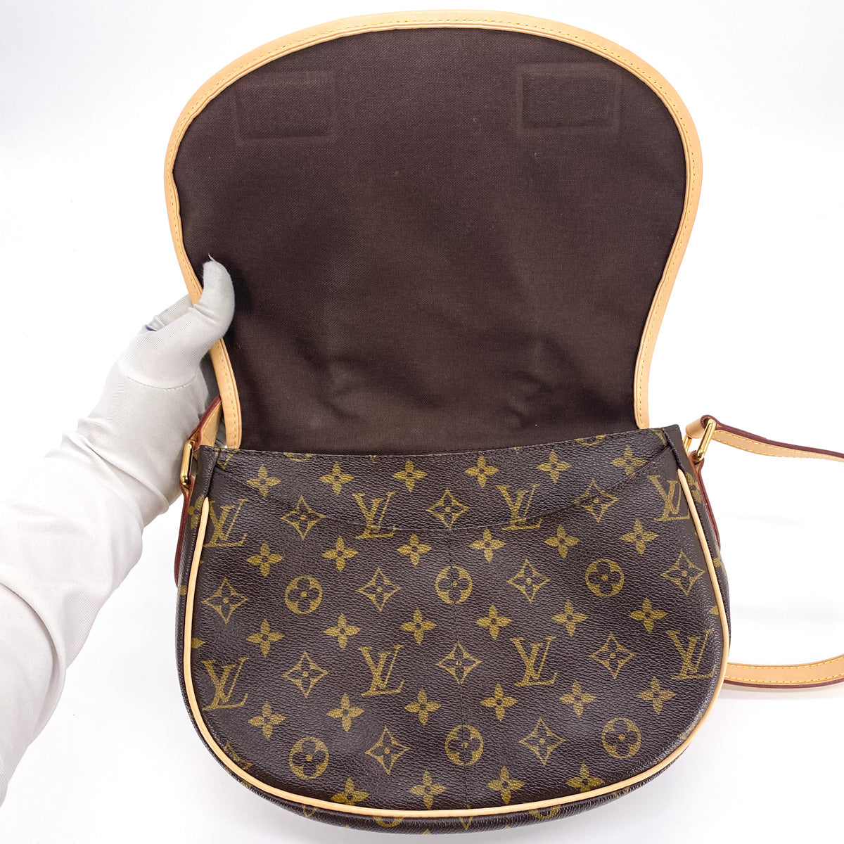 Used Louis Vuitton Menilmontant Pm Brw/Pvc/Brw Bag