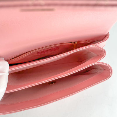 Chanel Quilted Lambskin Seasonal Top Handle Bag Pink