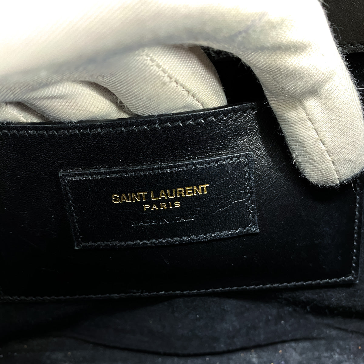 SAINT LAURENT PARIS Kate Medium Chain Shoulder Bag Leather Grey 364021  90193651