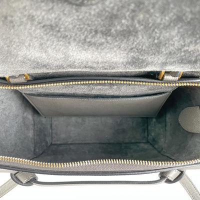 CELINE Grained Calfskin Mini Belt Bag Grey 1227849
