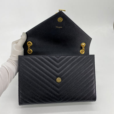 Saint Laurent Envelope Bag Large Black