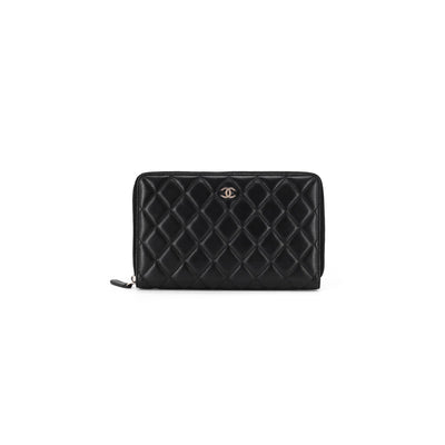Chanel Quilted Lambskin Wallet Black