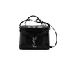 Saint Laurent Medium Cassandra Croc Top Handle Bag Black
