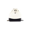 Chanel Quilted Small Gabrielle Backpack White/Black