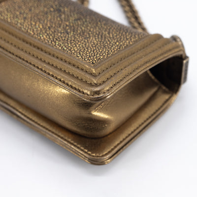 Chanel Mini Sting Ray Boy Bag Gold