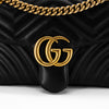 Gucci Marmont Small Matelassé Shoulder Bag Black