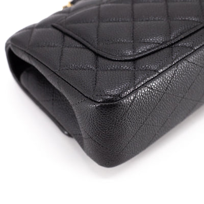 Chanel Quilted Caviar Rectangular Mini Pearly Charcoal