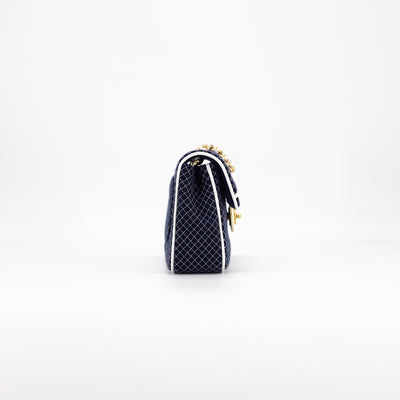 Chanel Single Flap Bag Navy