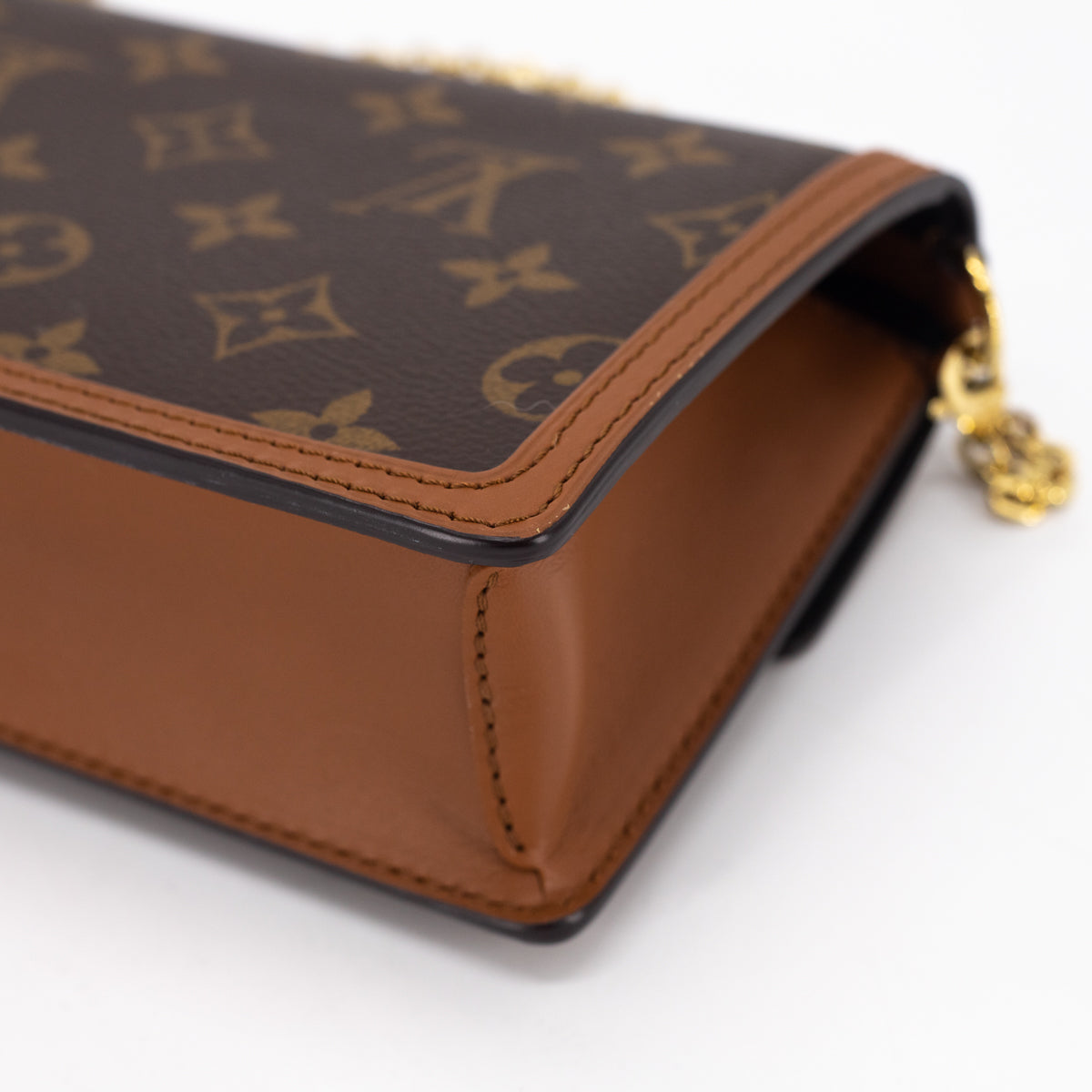 Louis Vuitton Monogram Reverse Dauphine Wallet on Chain - Brown Mini Bags,  Handbags - LOU327467