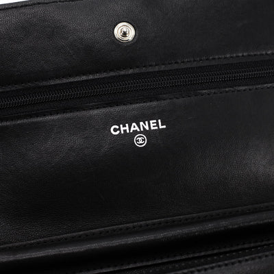 Chanel Quilted Lambskin WOC Wallet on Chain Black